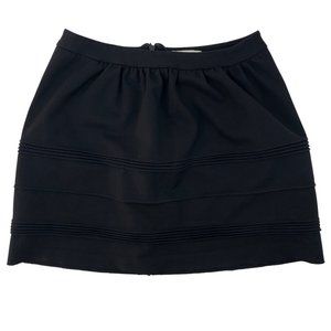 Madewell Silhouette Black Skirt Pleated Raw Hem S